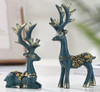 Teal & Gold Reindeer Set of 2