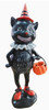 Black Cat with Pumpkin Bucket