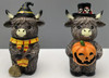 Halloween Highland Coo with Witch Hat