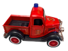 Wooden Gift Boxed Set - Light-up, Sounds, Push-back Fire Truck with Stickers and Sticker Book