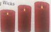 LED Moving Wicks Wax Candles Red (large)