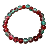 Red/Green Glass Bead Bracelet