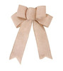 Burlap Fabric Bow - 23cm L