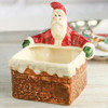 Vintage Inspired Ceramic Santa & Chimney Container