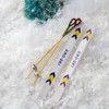 Miniature Snow Skis and Poles