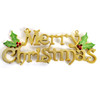Merry Christmas Cake Topper (Silver or Gold)