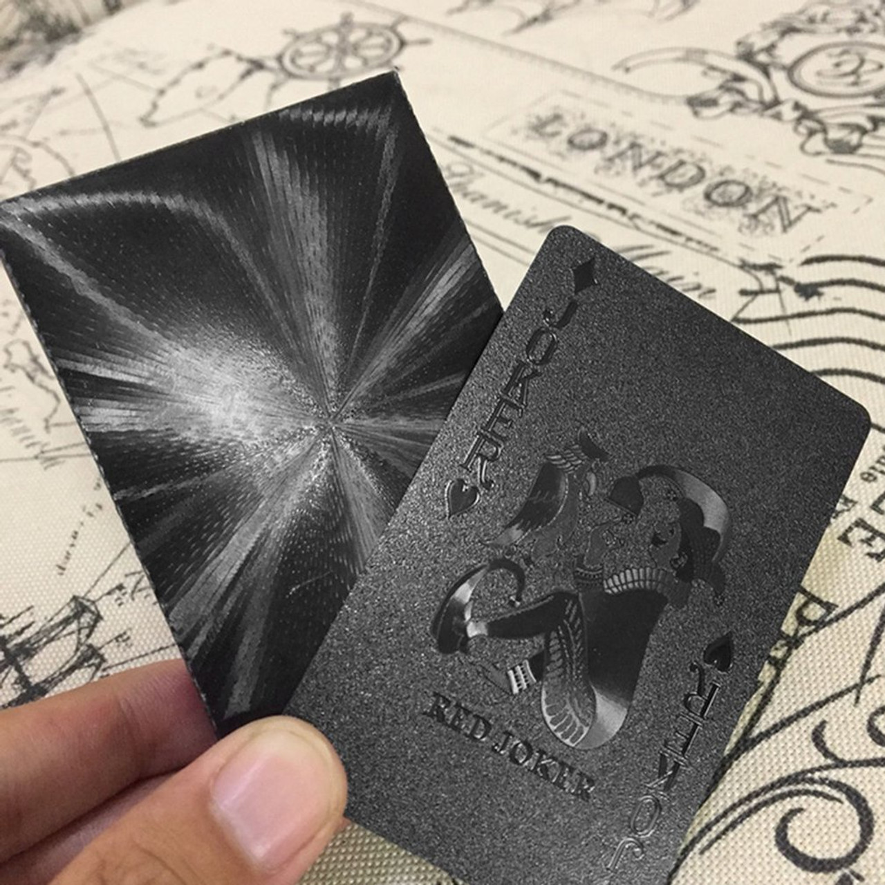 Black Metallic Playing Cards