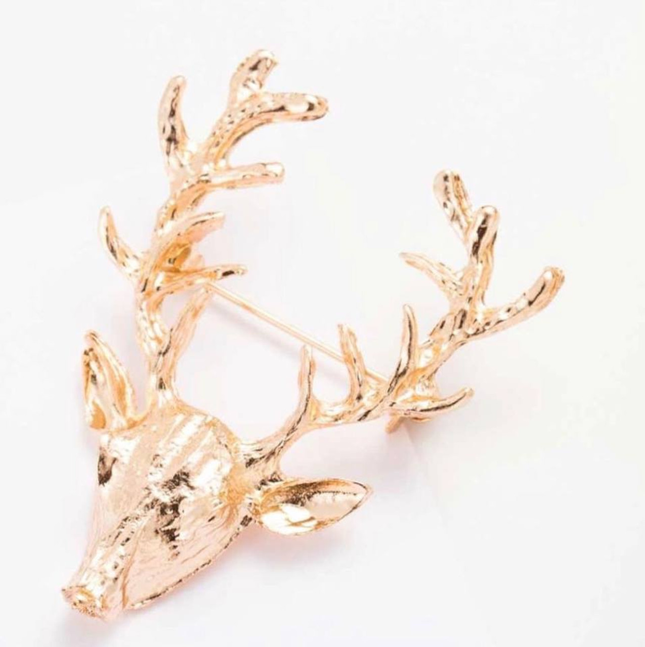 Deer Head Brooch