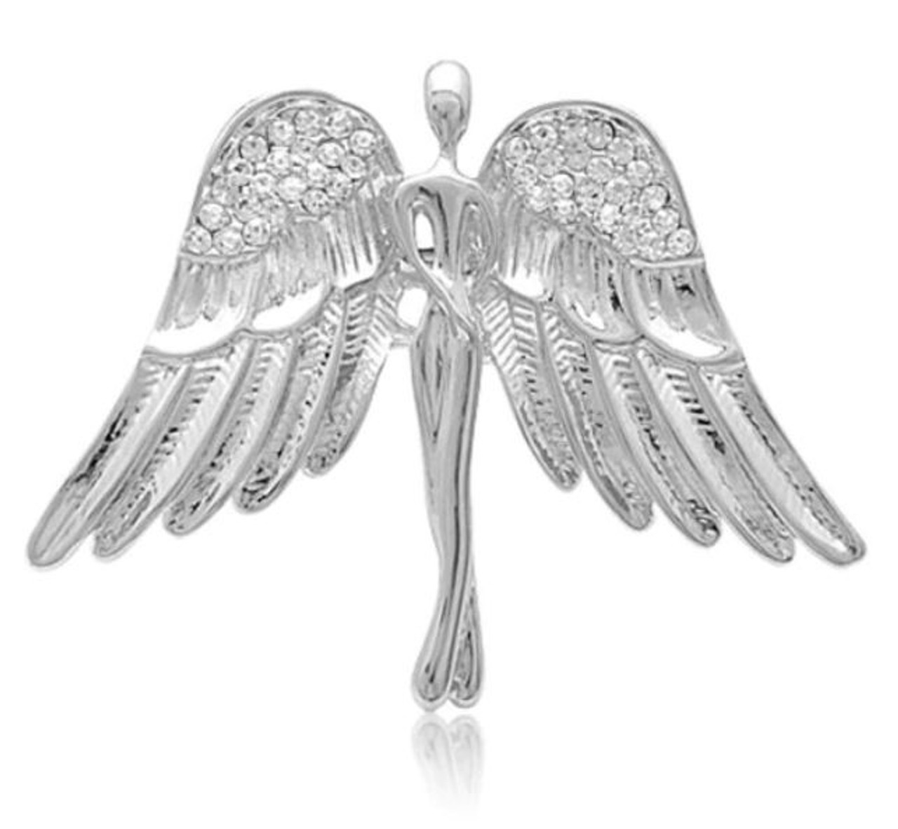 Silver Angel Wings  Brooch