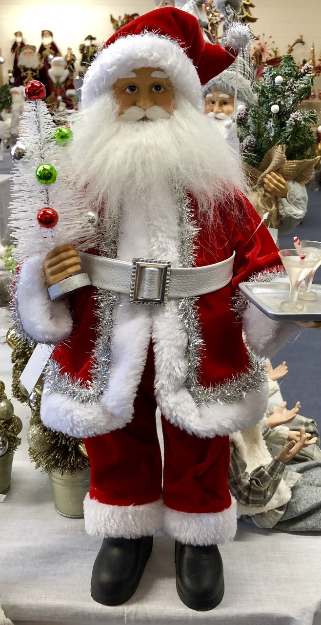 18" Santa with Martini Tray