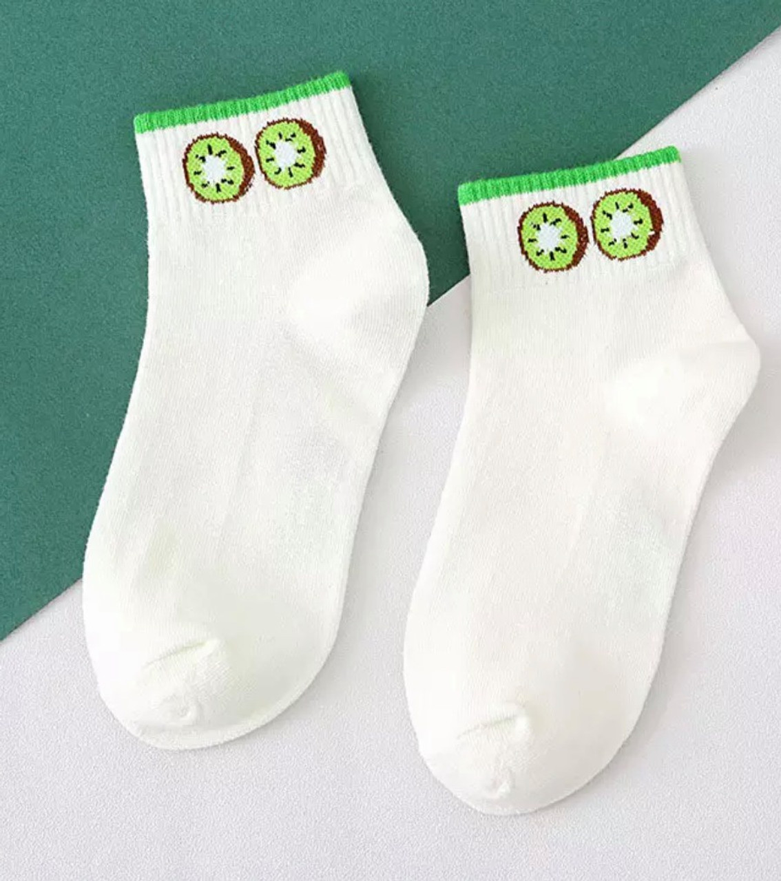 White Kiwifruit Socks (adults)