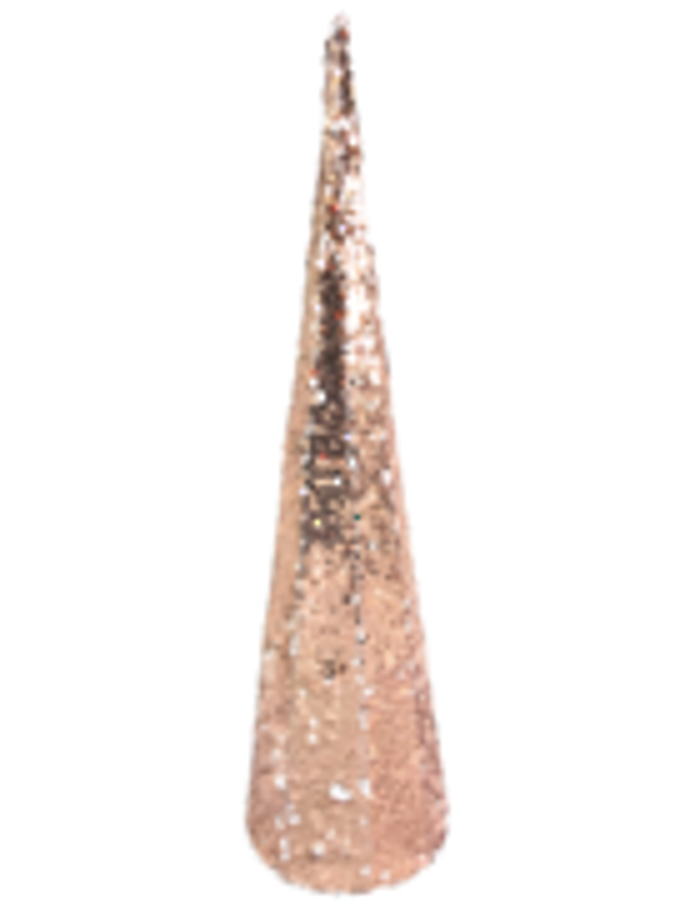 60cmh Pink and White Sequin Cone Tree