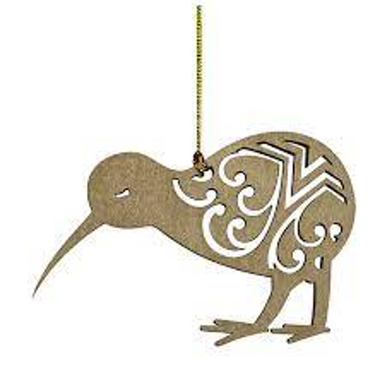 Wooden Gold Kiwi Hanger