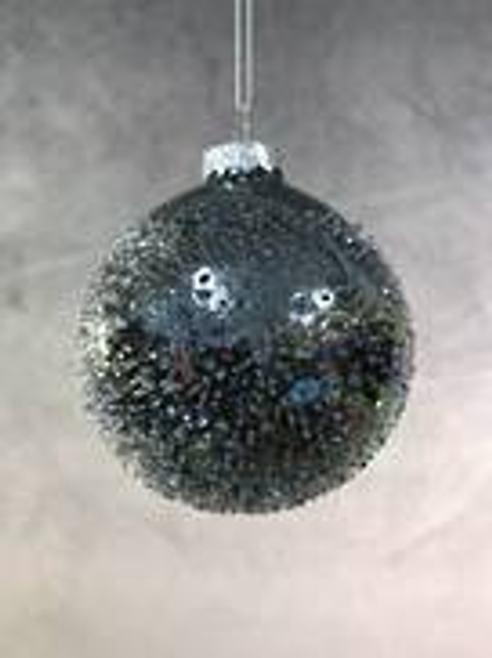 8cmD Pearlescent Black Glass Ball