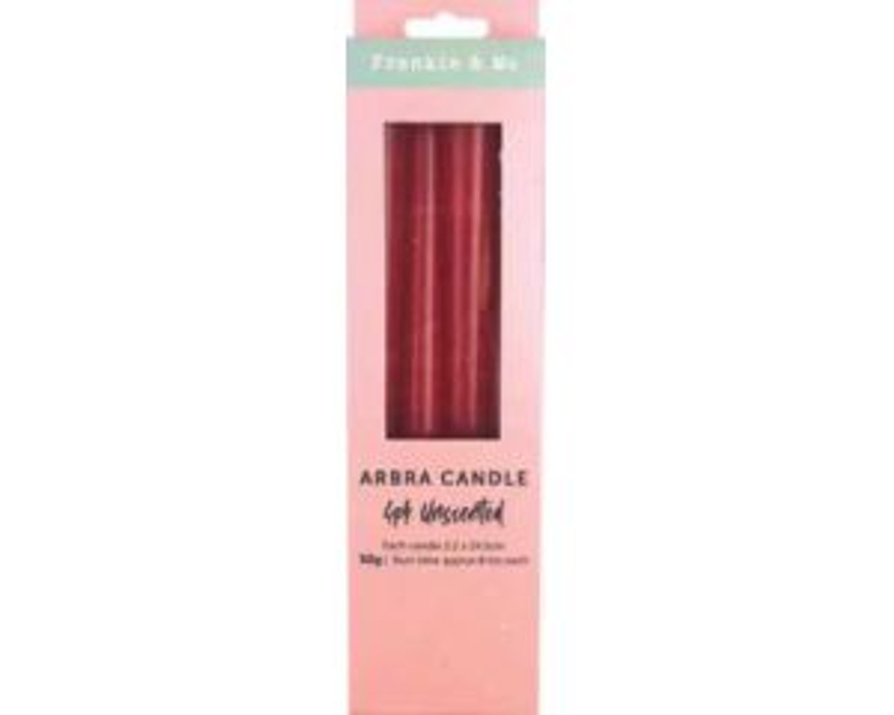 Arbra Red Candle 4 set 2.2x24.5cm 50g
