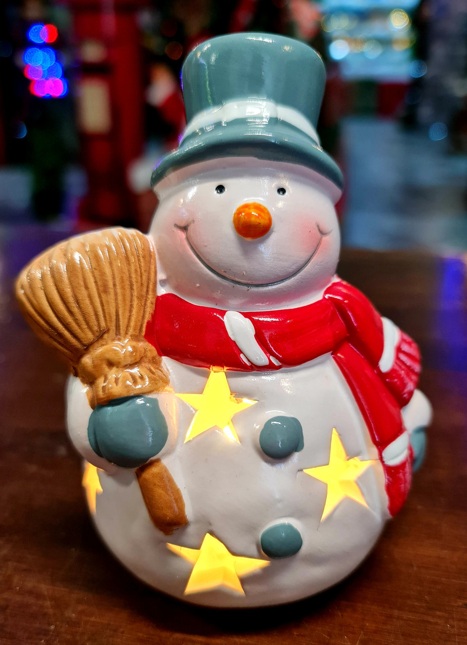 Light Up Snowman Stars 13cm