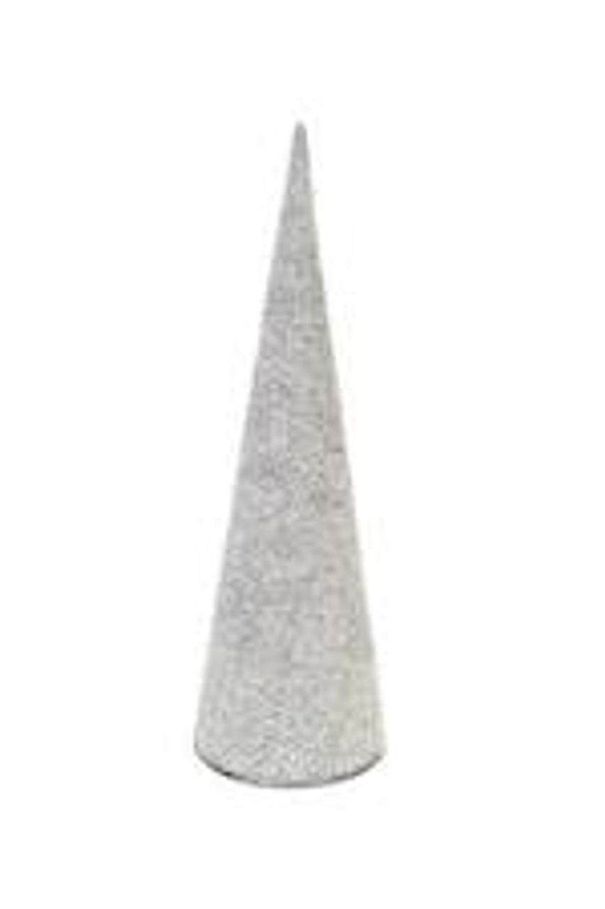 Silver/White Cone Tree SMALL 40cmL