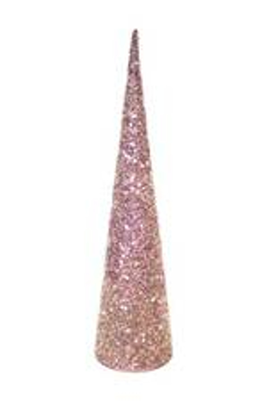 Pink/Gold Beaded Cone Tree Large 50cmL