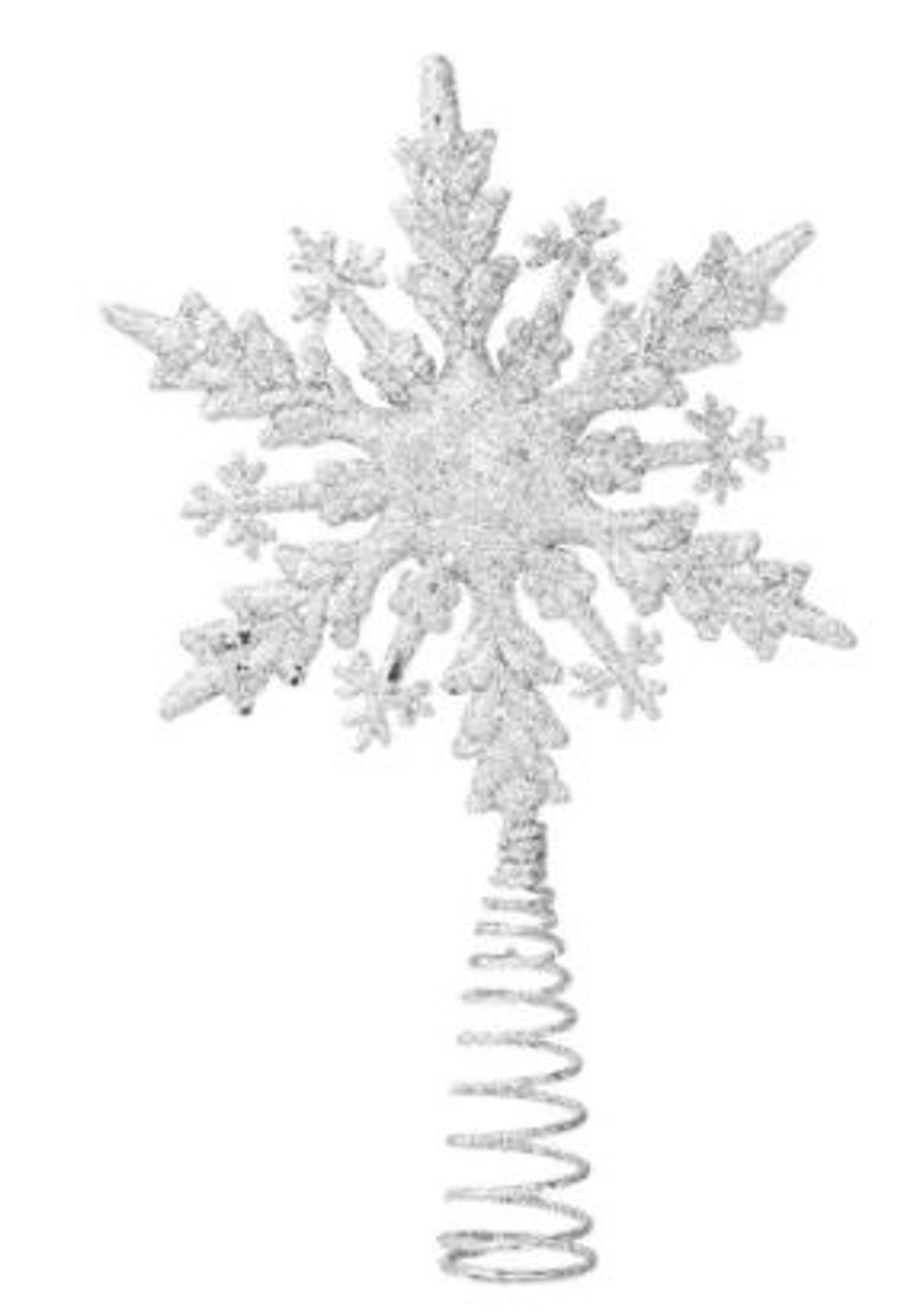 Silver Star Tree Topper -  21cmH