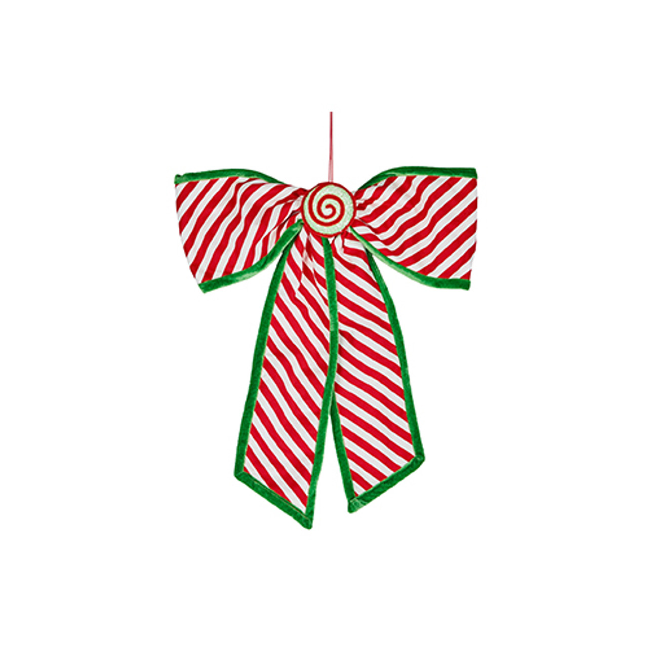 40cmH Hanging Candy Cane Bow
