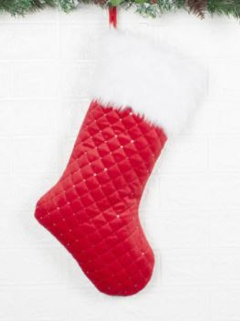 Red Grid Stocking