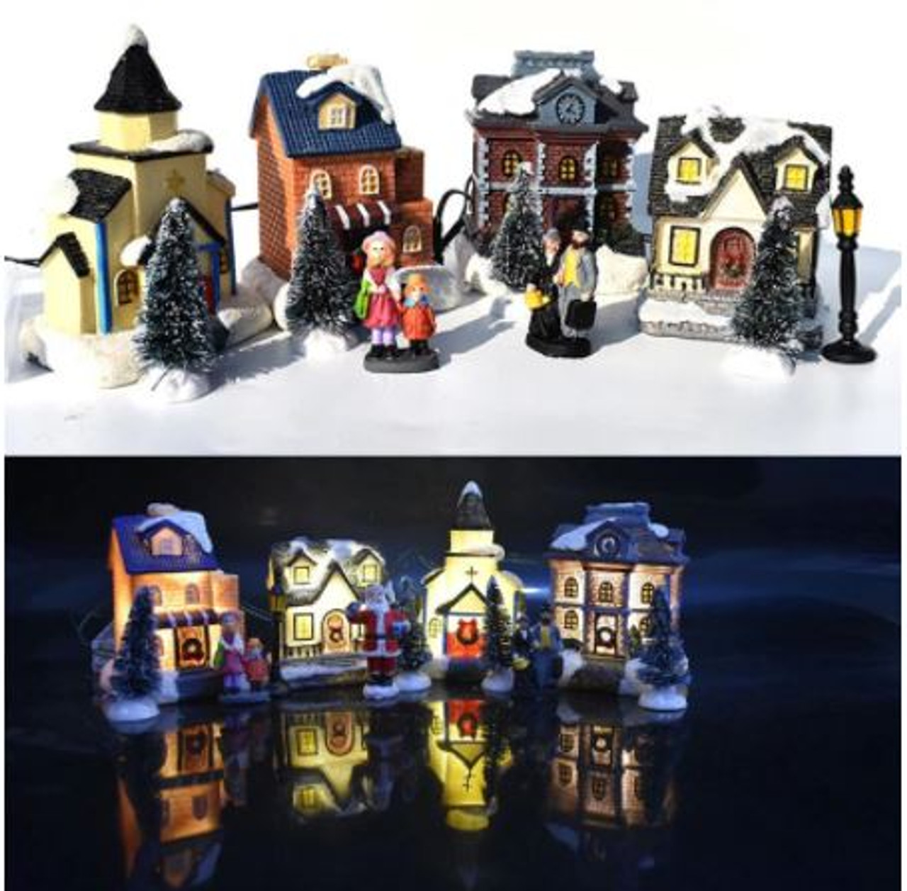 Miniature Christmas Village Set - B/O