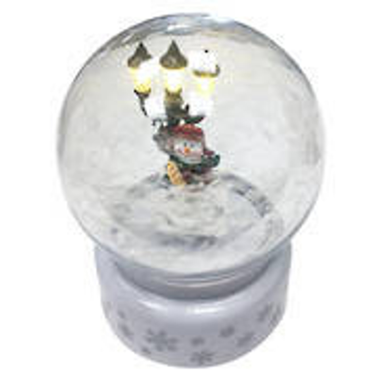 White Blowing Snowglobe w Snowman