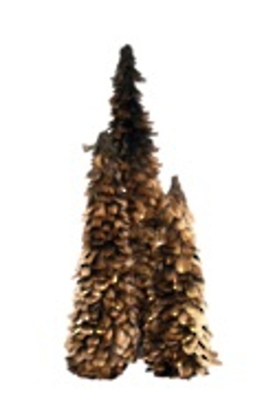 45cmH Gold Feather Cone