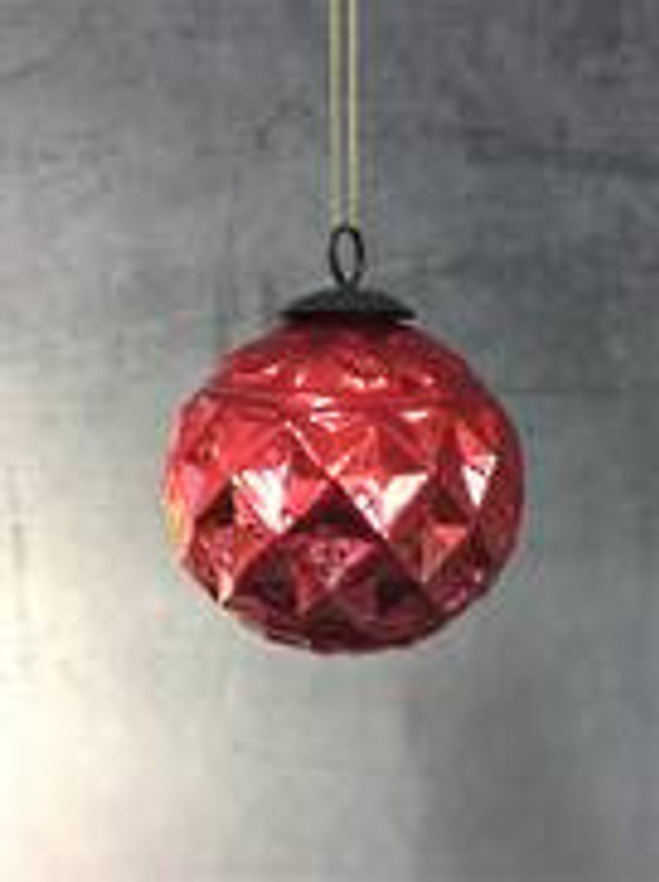 8cmd Red Diamond Pattern Glass Ball