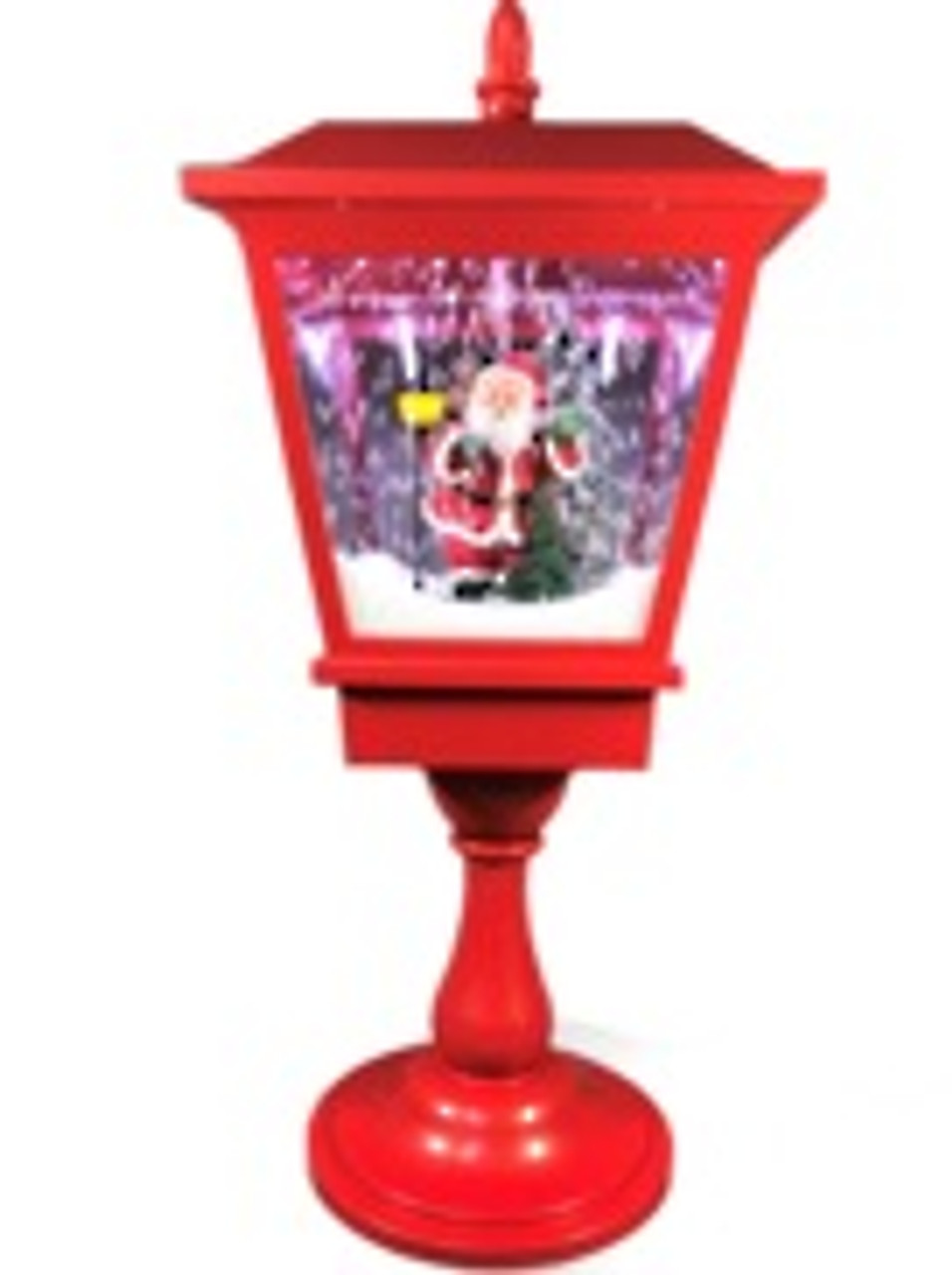 64cmh Tabletop Red Snowing Lantern