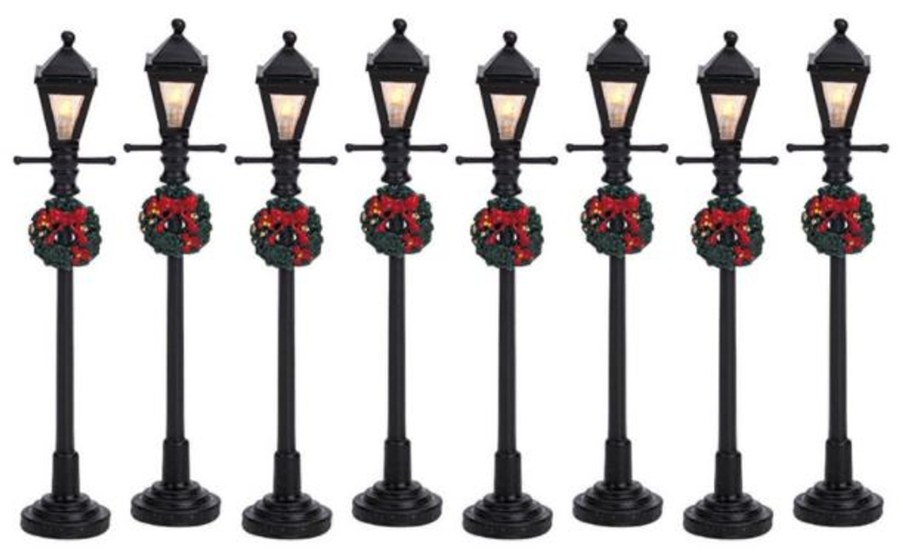 Gas Lantern Street Lamp, Set of 8