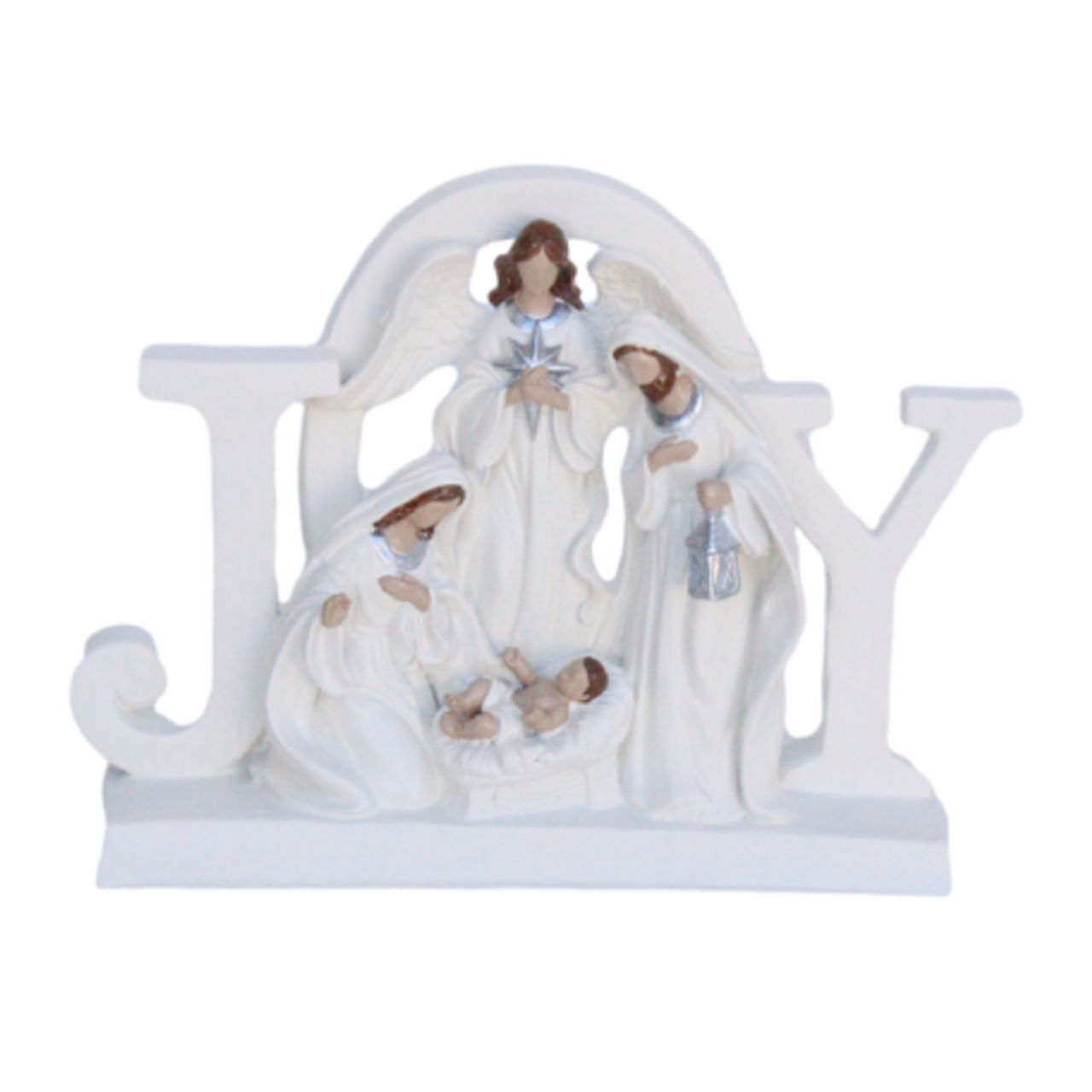 Joy Holy Family And Angel Table Piece