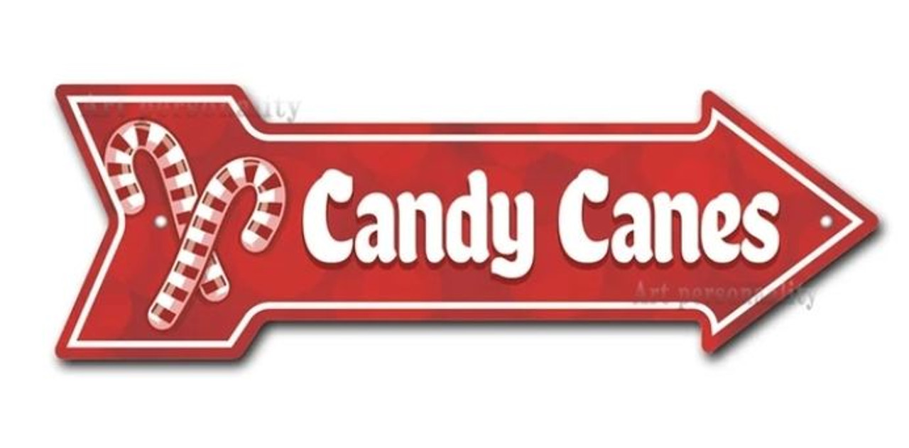 Candy Canes Metal Signs