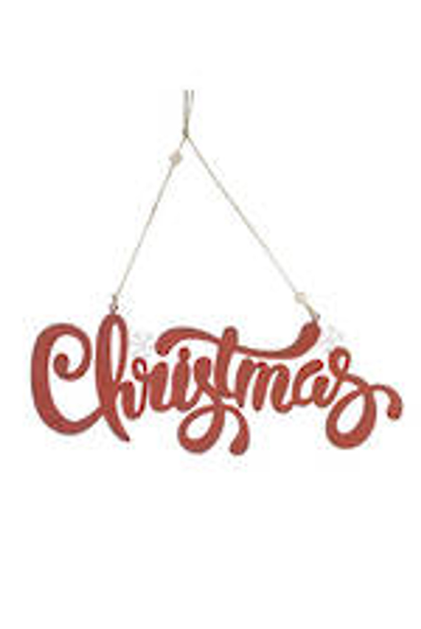 Metal Hanging Christmas Sign - 31cmL