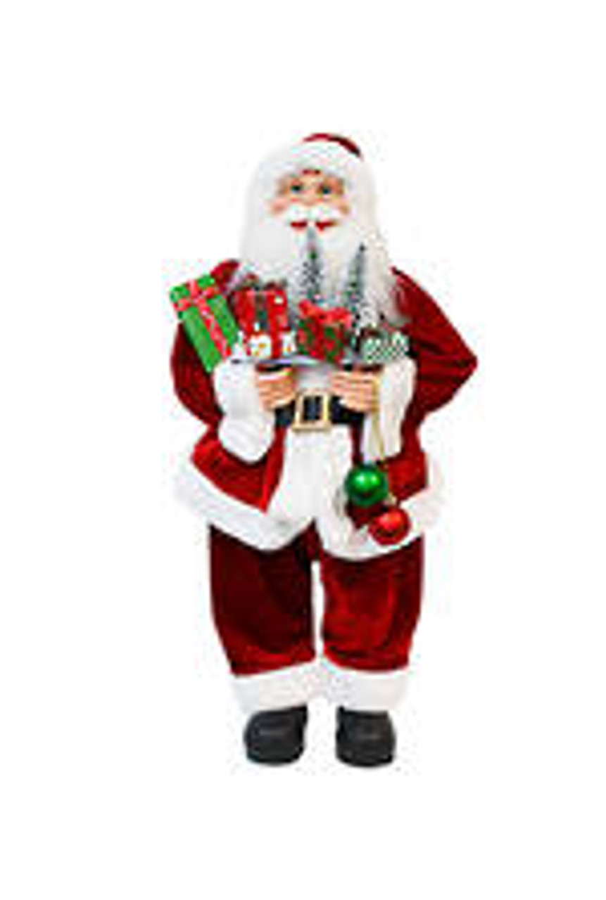 Santa with Red Suit Gifts and Baubles - 60cmH