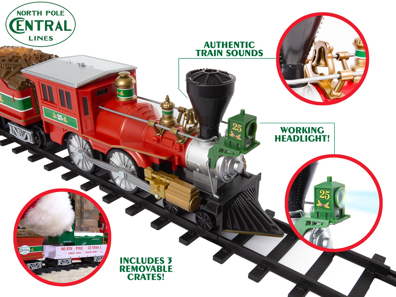 Lionel - North Pole Central Ready to Play Freight Train Set