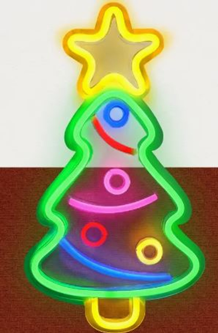 Christmas Tree Hanging Neon Light