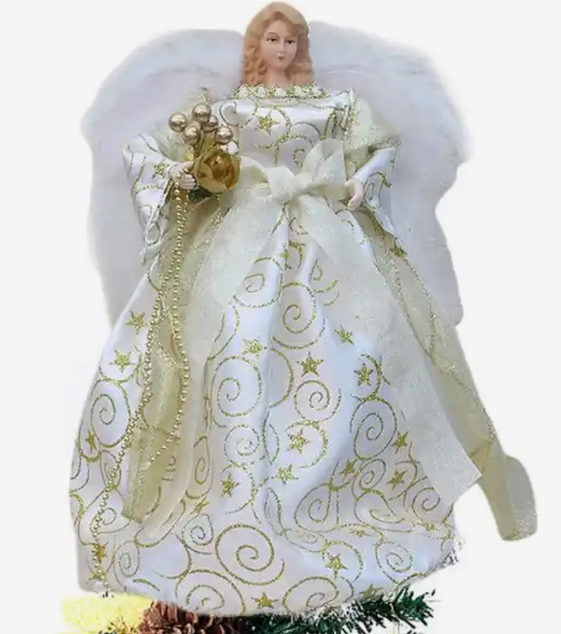 Gold Swirl Angel Tree Topper