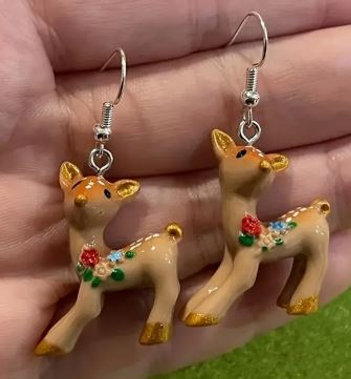 3D  Reindeer Earrings