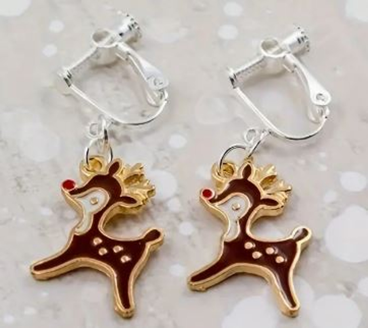 Reindeer Clip-on Earrings