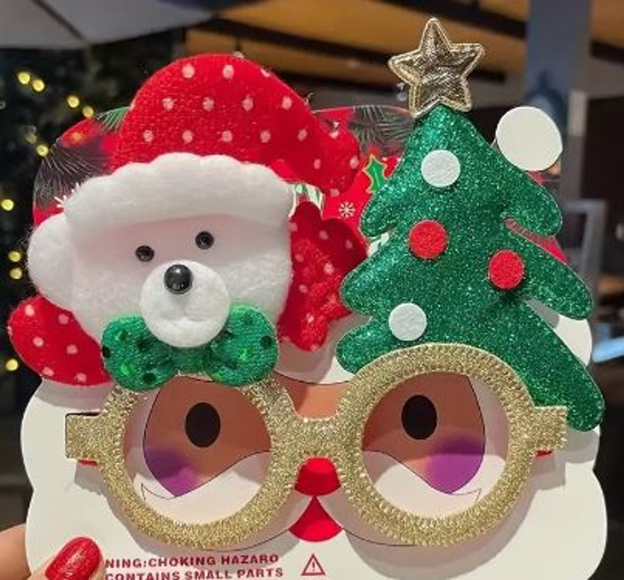 Xmas Glasses - Bear & Xmas Tree