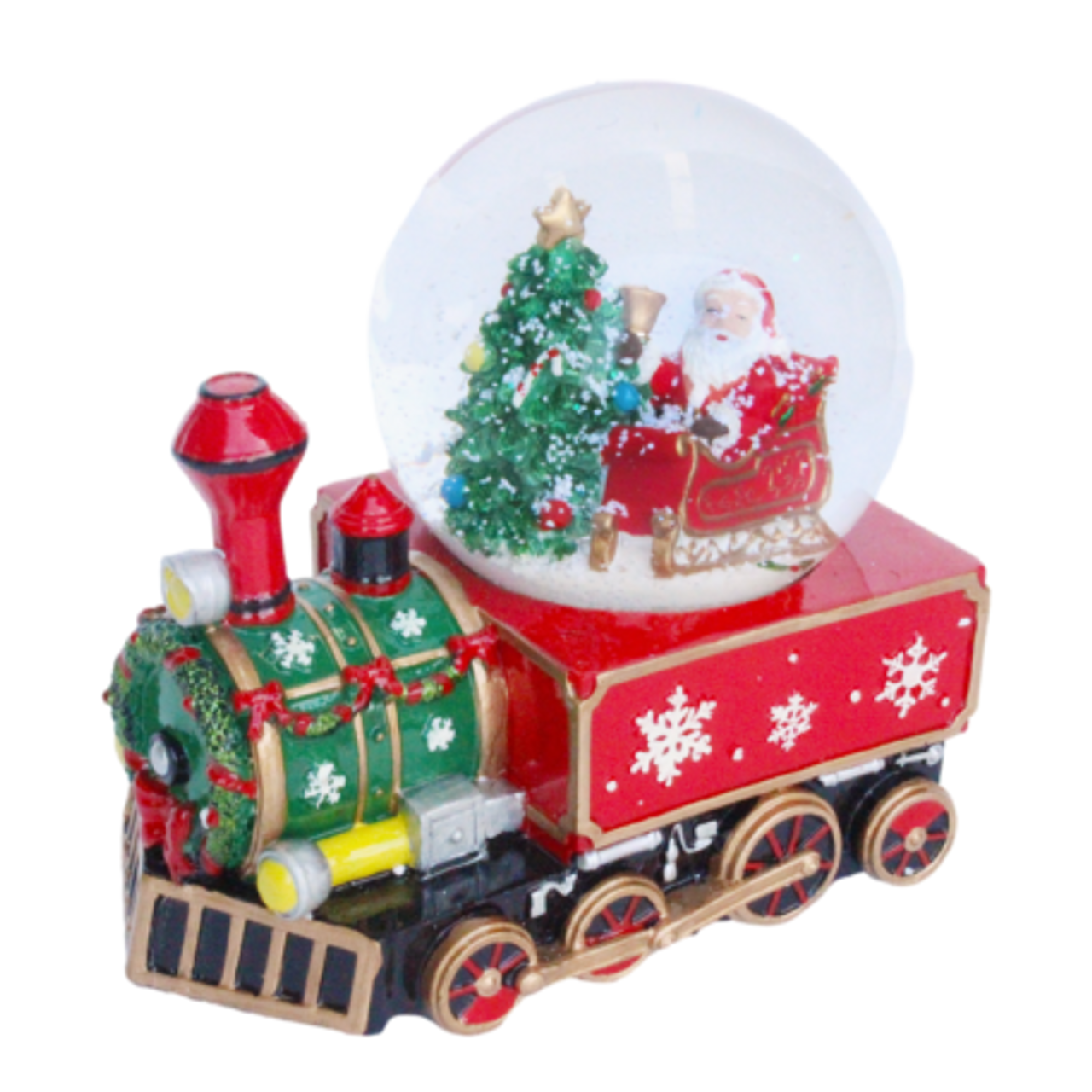 Wind-up Santa Train Snowball with Music