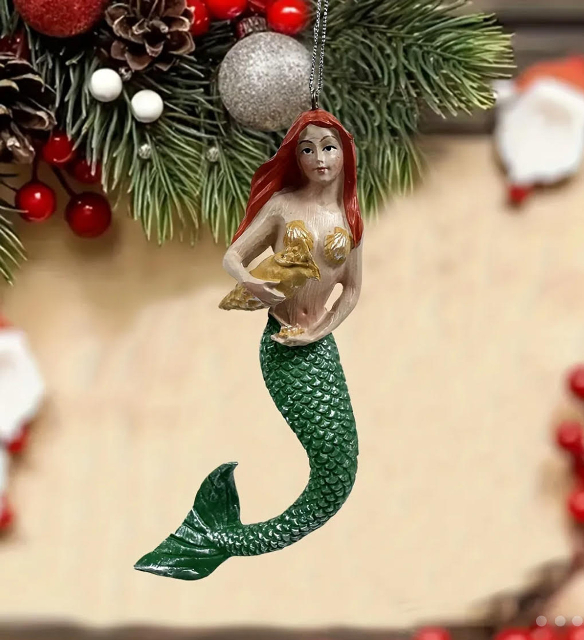 Mermaid with Shell Hanger