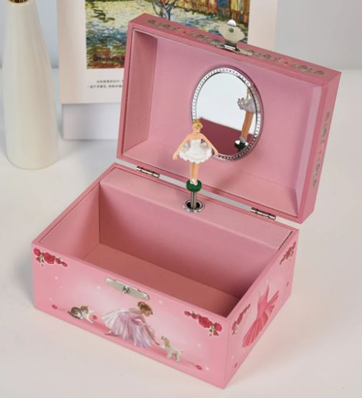 Ballerina and Kitten Music Box