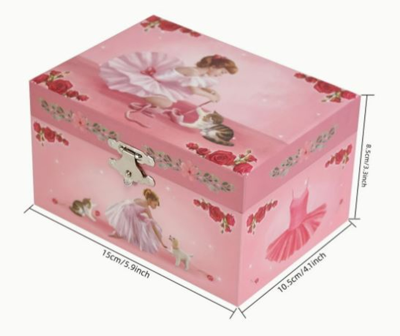 Ballerina and Kitten Music Box