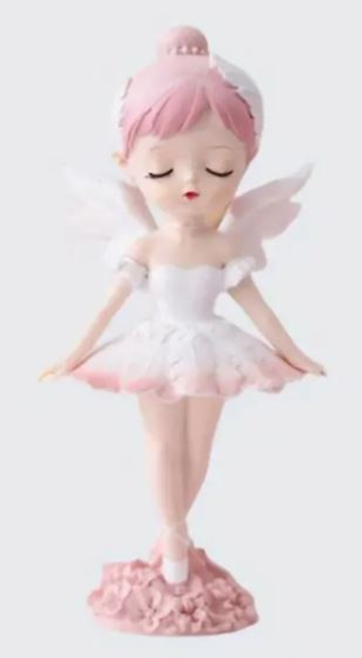 Standing Pink Ballet Dancer with Wings