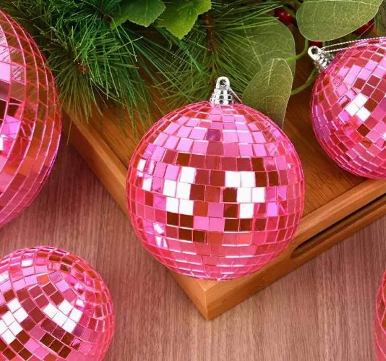 6cm Pink Mirror Ball