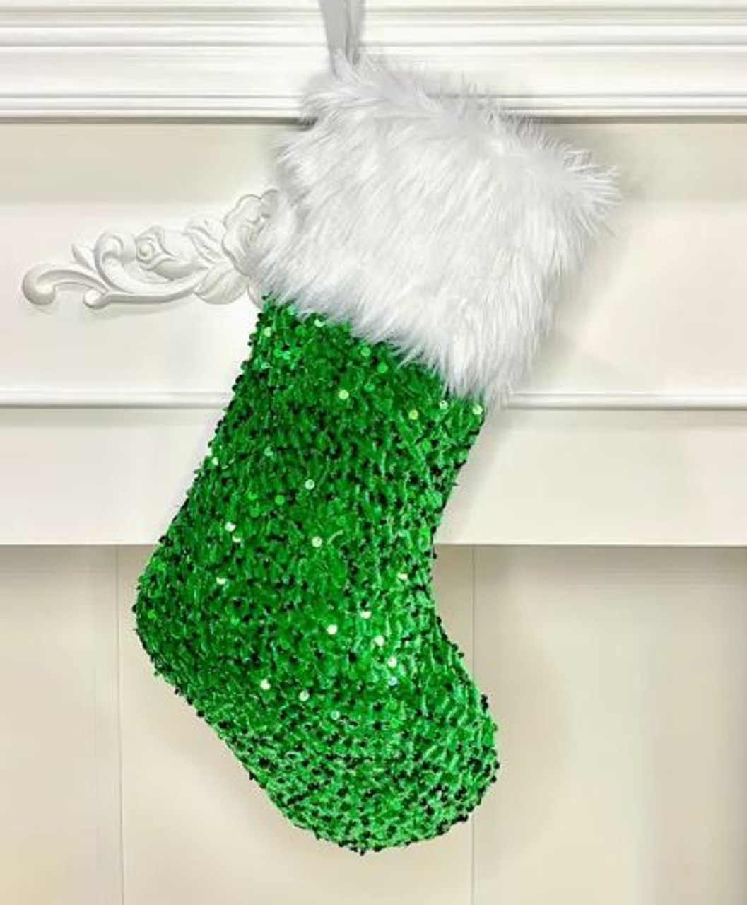 Sequin Xmas Stocking - Assorted Colours