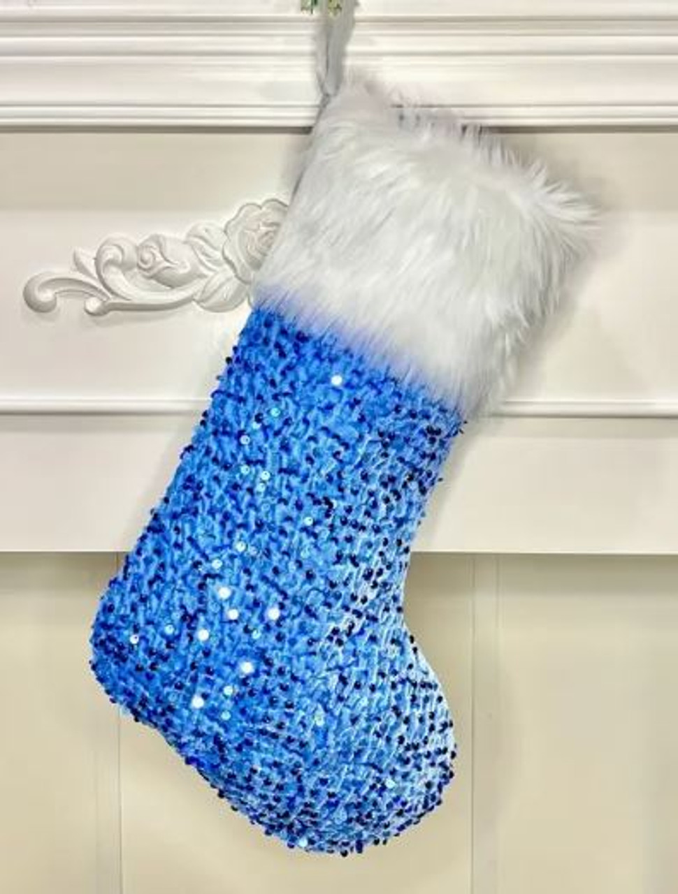 Sequin Xmas Stocking - Assorted Colours