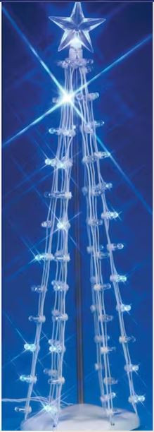 Lighted Silhouette Tree - Blue Large  B/O